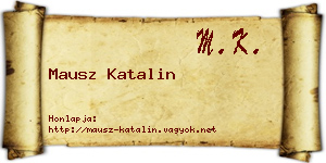 Mausz Katalin névjegykártya